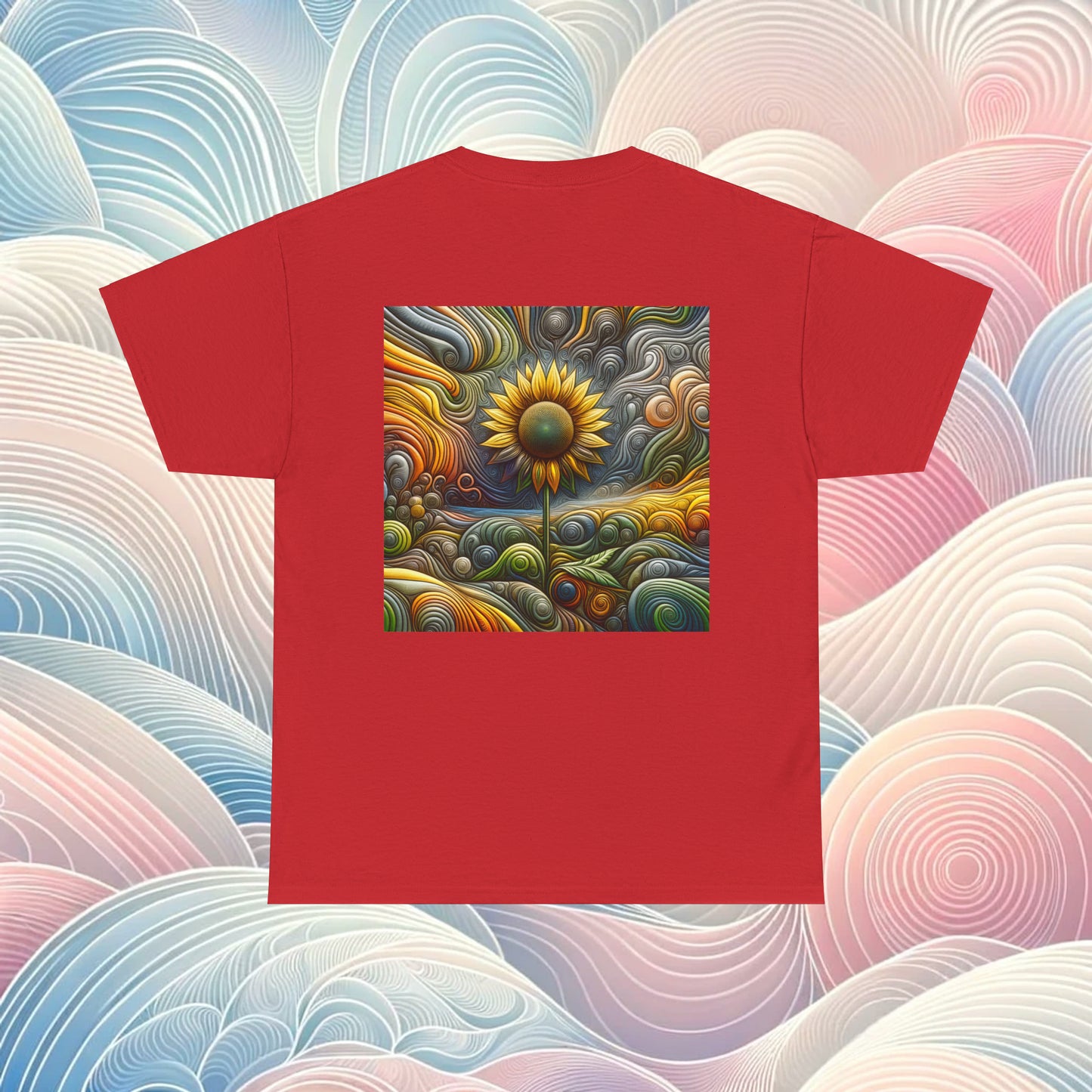Psychedelic Sunflower - Heavy Cotton Tee