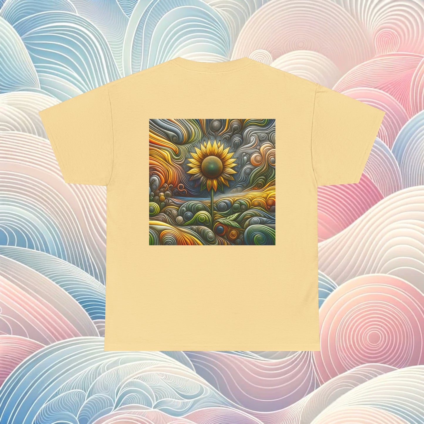 Psychedelic Sunflower - Heavy Cotton Tee