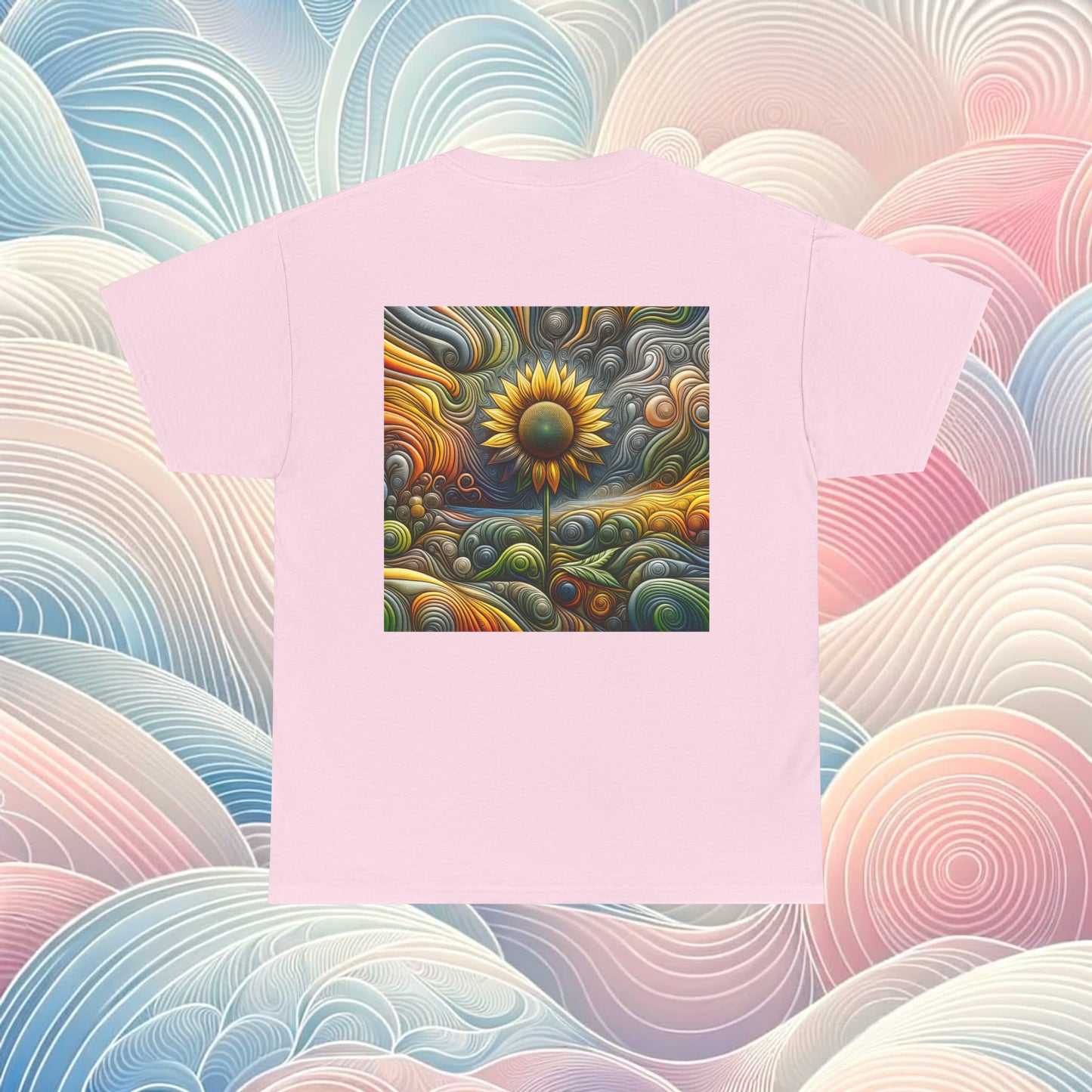 Psychedelic Sunflower - Heavy Cotton Tee