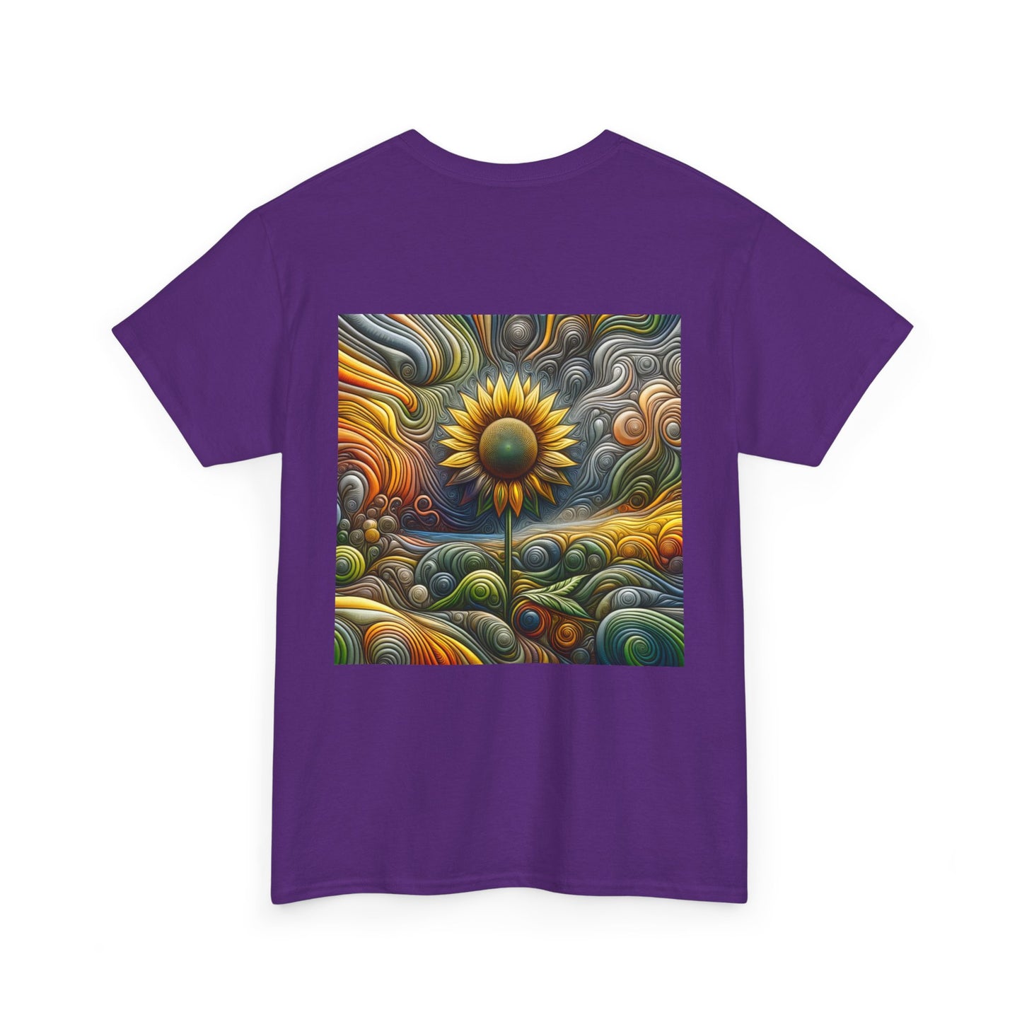 Psychedelic Sunflower - Heavy Cotton Tee