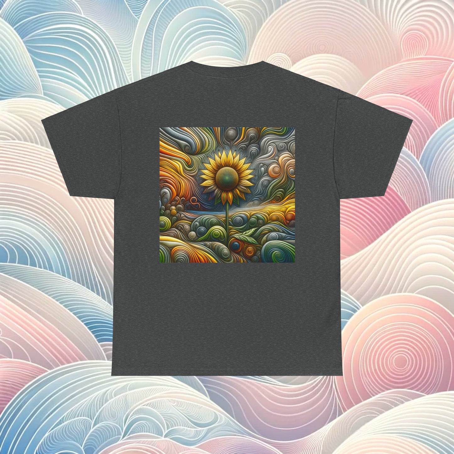 Psychedelic Sunflower - Heavy Cotton Tee