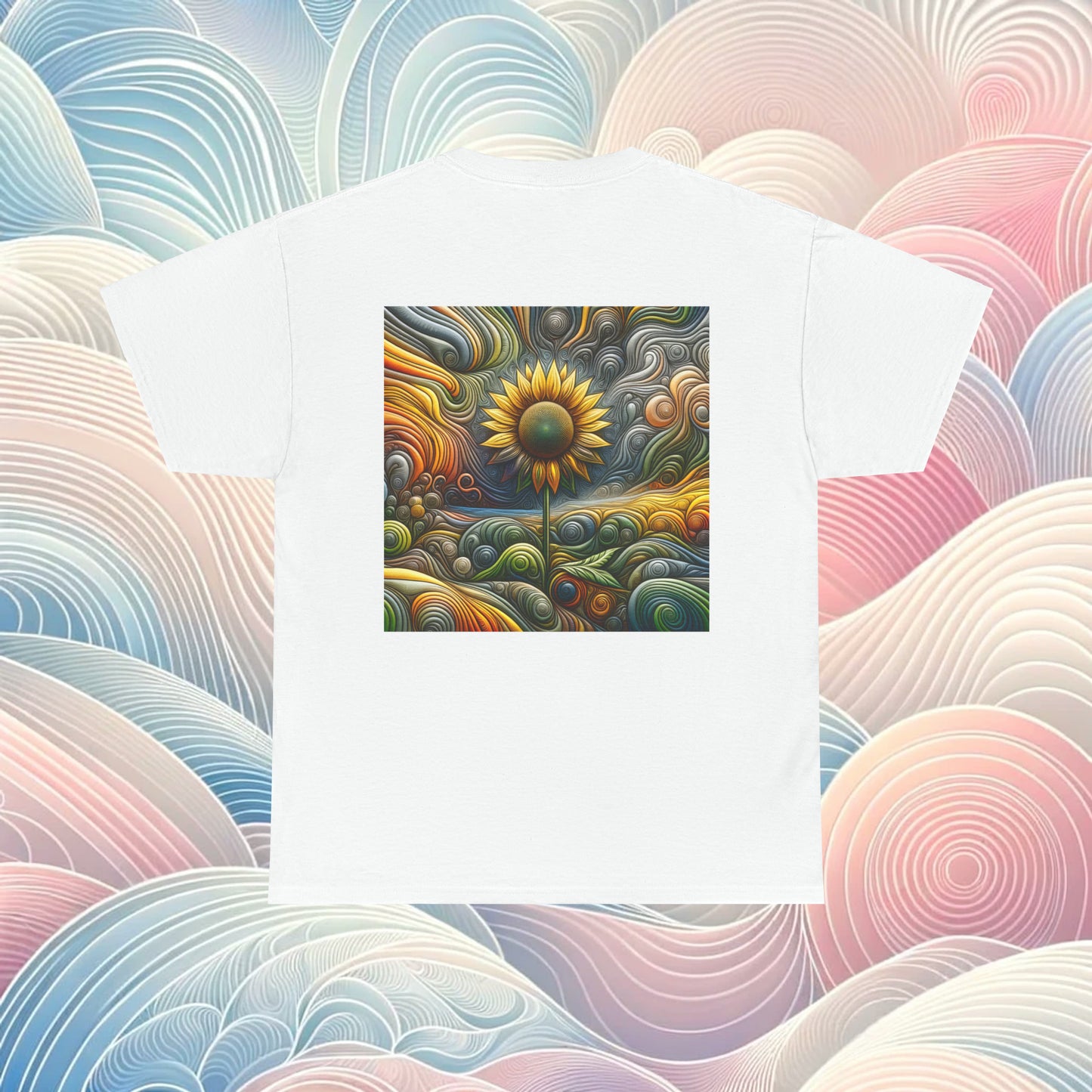 Psychedelic Sunflower - Heavy Cotton Tee