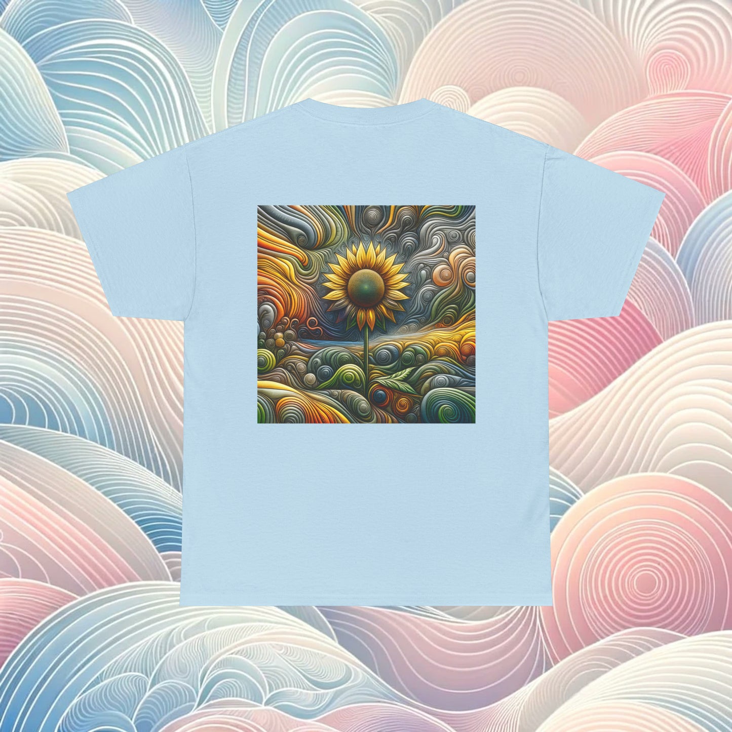 Psychedelic Sunflower - Heavy Cotton Tee