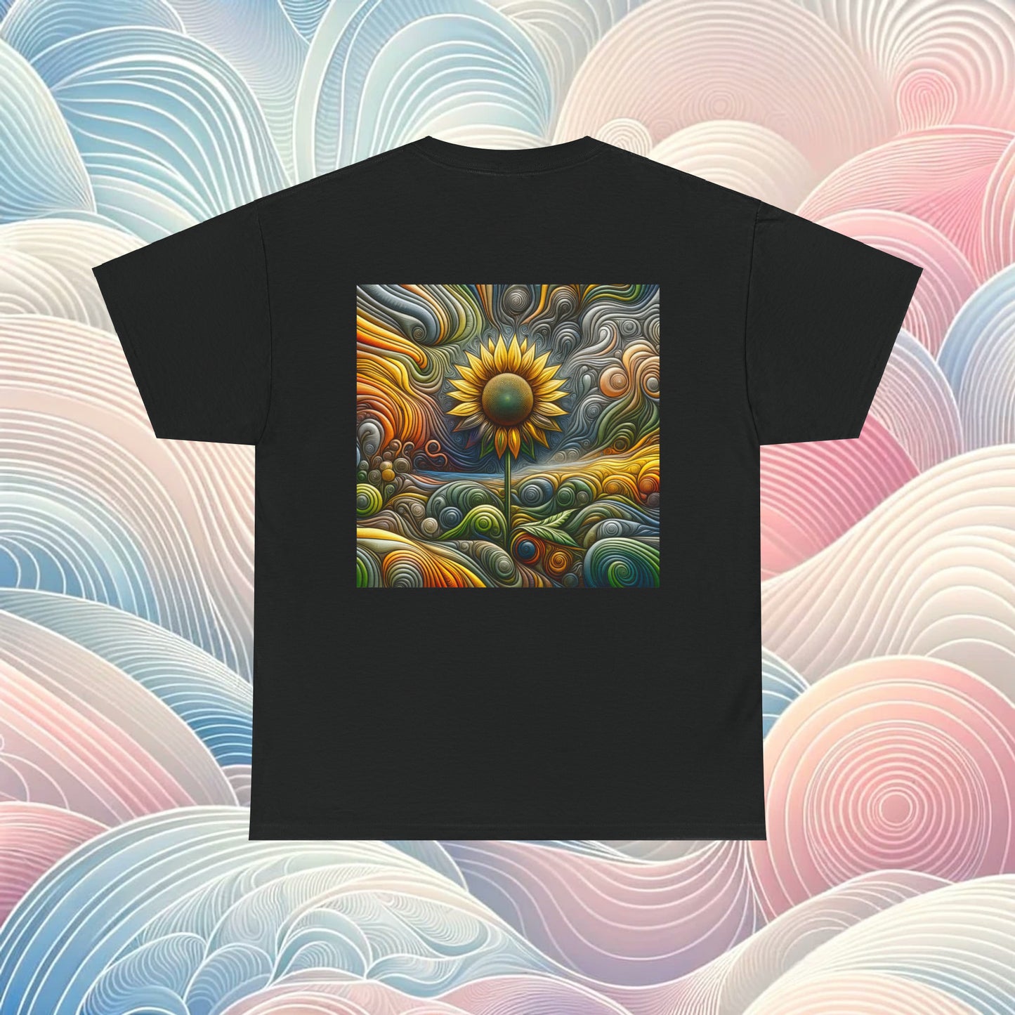 Psychedelic Sunflower - Heavy Cotton Tee