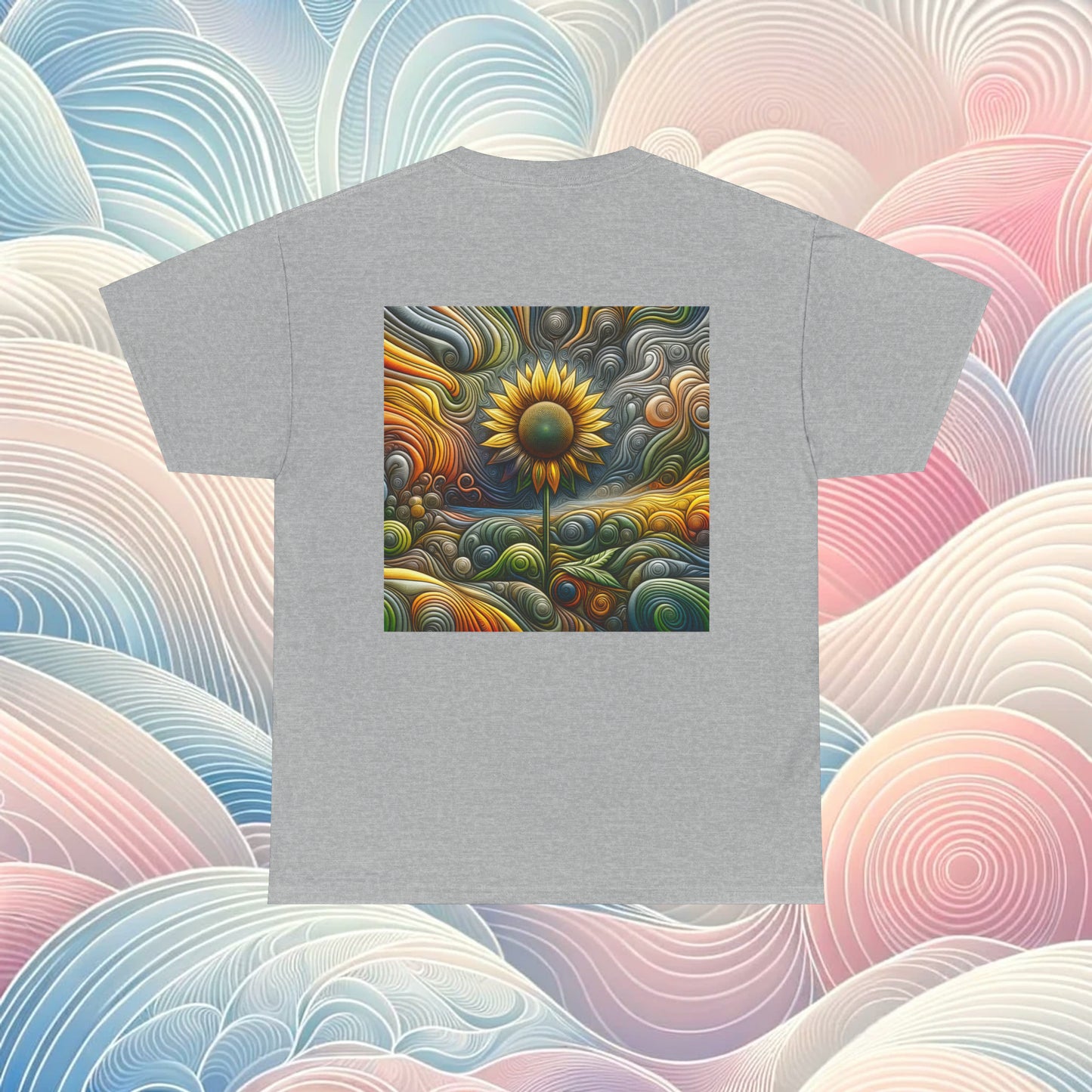 Psychedelic Sunflower - Heavy Cotton Tee