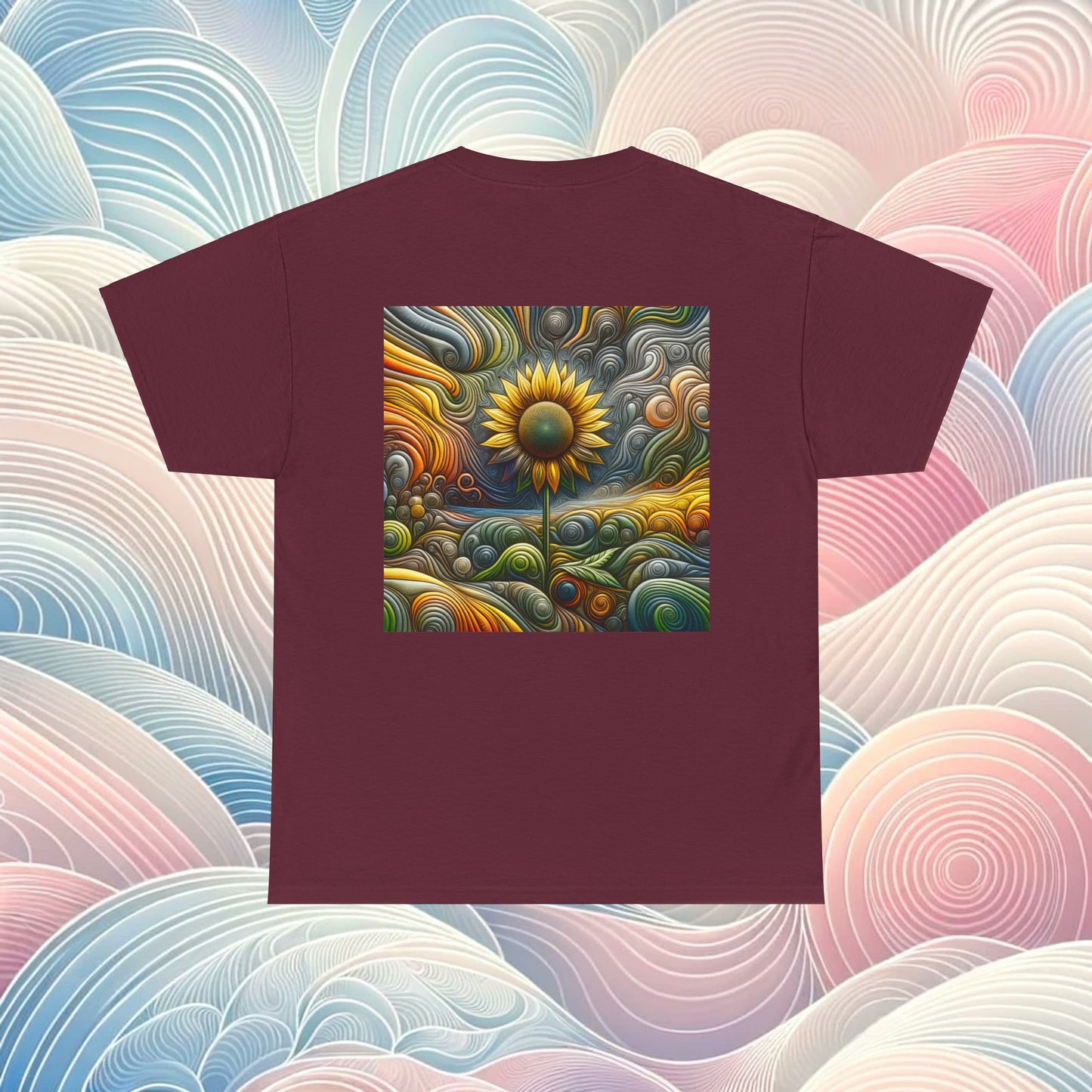 Psychedelic Sunflower - Heavy Cotton Tee