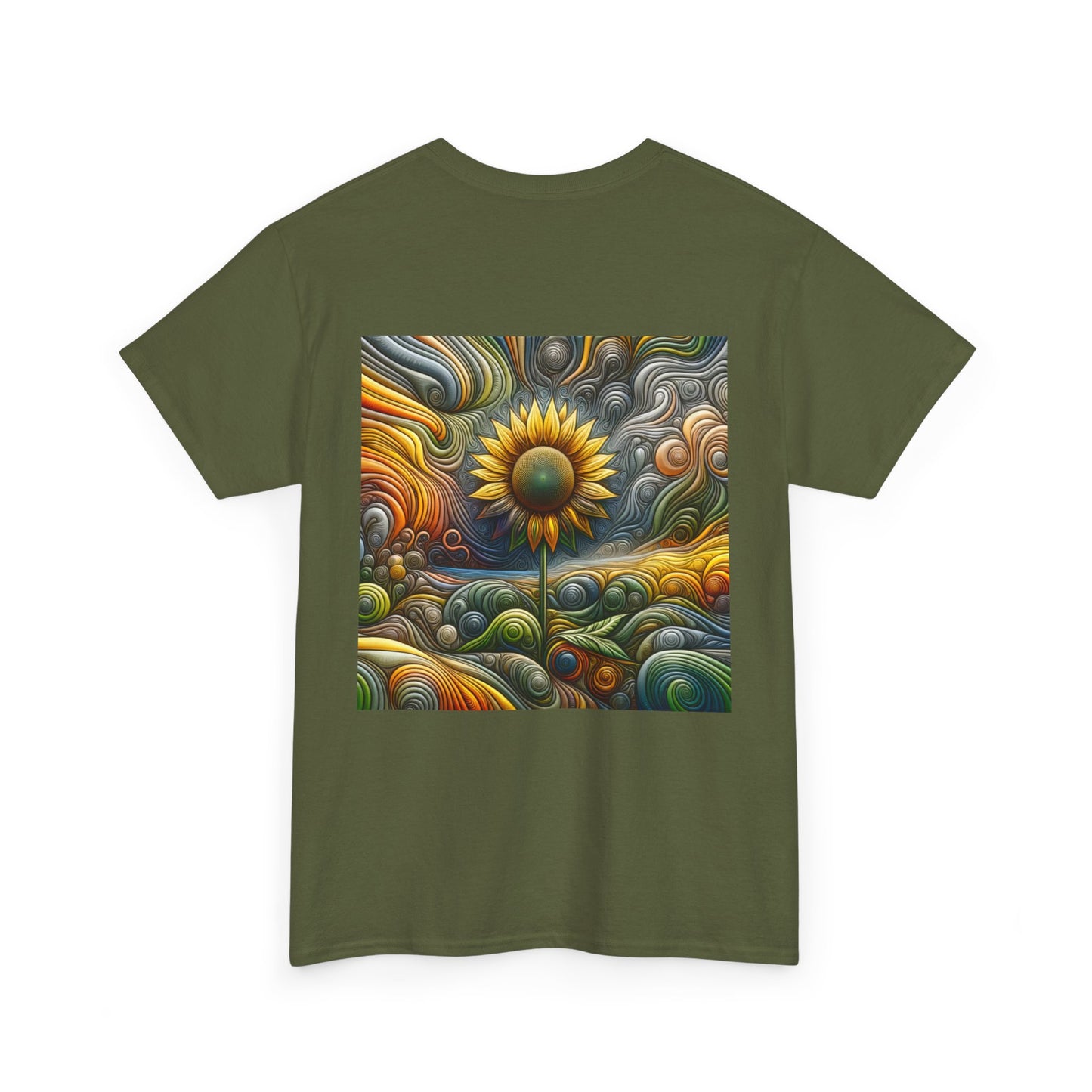 Psychedelic Sunflower - Heavy Cotton Tee