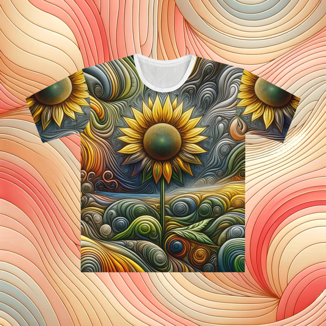 Psychedelic Sunflower - Full Print Tee